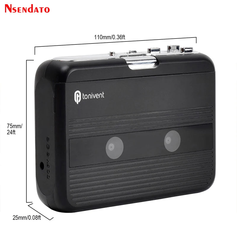 Bluetooth Cassette Recorder & Player Portable Standalone Cassette Players FM Radio with Auto-Reverse Function Bluetooth Player