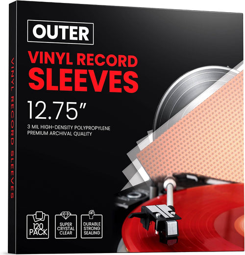 120 Pack Vinyl Outer Sleeves – 12.75-Inch Record Sleeves – 3Mil Thick Vinyl Record Storage Outer Sleeves for Vinyl Records Sleeves