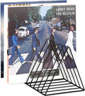9 Slot Record Holder,Triangle Vinyl Record Storage, Black