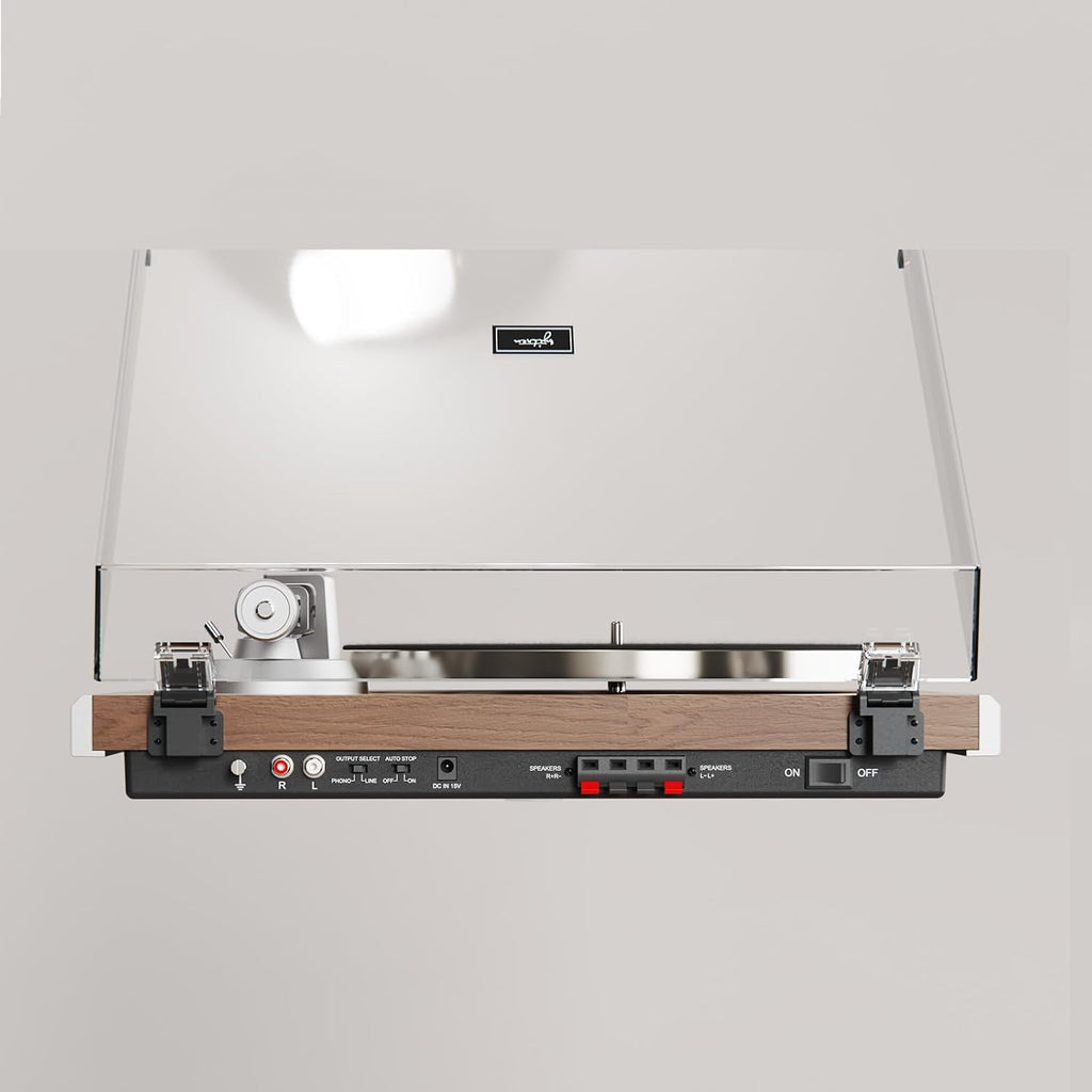 KORUS Vinyl Record Player Bluetooth Turntable,External Speakers