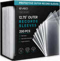 200 Vinyl Record Sleeves Outer – Crystal Clear Outer Vinyl Sleeves LP Album Covers 12.75"X12.75" | Perfect Fit Protective 3 Mil Protection for Single & Double Lps - Archival Quality