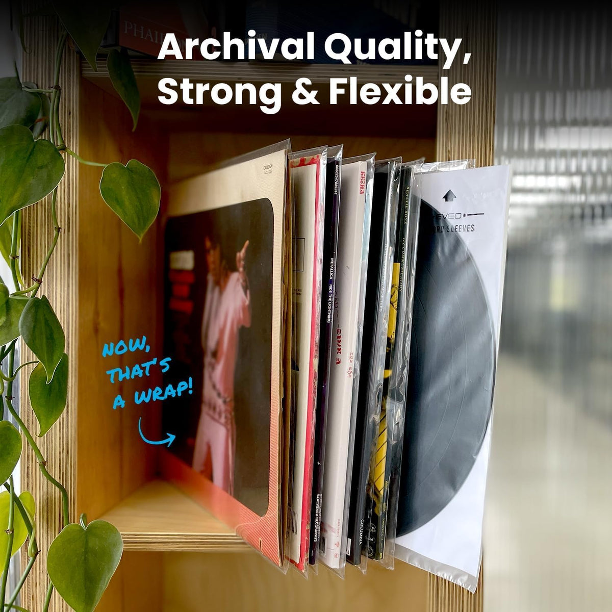 200 Vinyl Record Sleeves Outer – Crystal Clear Outer Vinyl Sleeves LP Album Covers 12.75"X12.75" | Perfect Fit Protective 3 Mil Protection for Single & Double Lps - Archival Quality