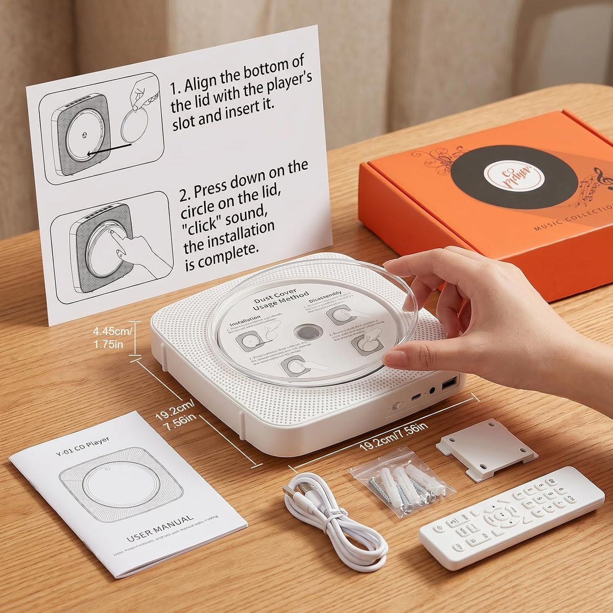 CD Player Portable Bluetooth CD Players for Home Rechargeable