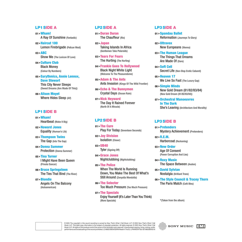Now That'S What I Call an Era: Albums 1980-1984 - Now That'S What I Call an Era: the Albums 1980-1984 / Various - White, Pink & Blue Colored Vinyl - Music & Performance