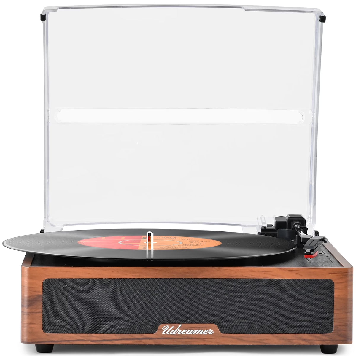 Vinyl Record Player with Speakers,Vinyl Player Turntables for Vinyl Records, Vintage Bluetooth Turntable,Brown