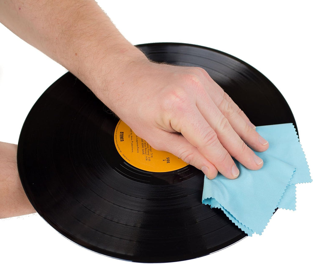 Record Cleaning Cloth Anti-Static - 5 Pack Microfiber Antistatic Towel Lint Free Vinyl Record Cleaner for Your LP Album Collection