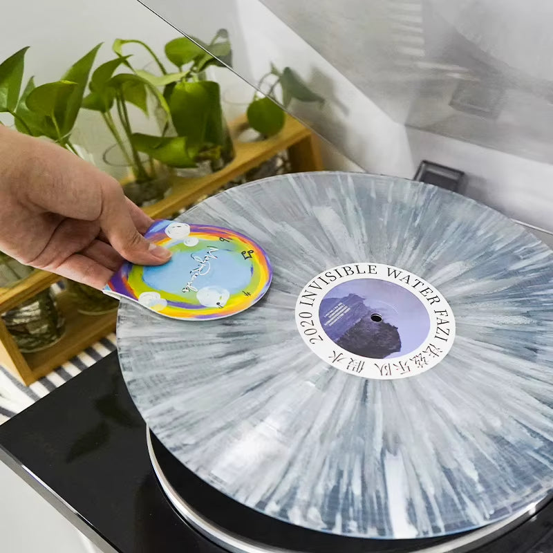 2PCS LP Vinyl Record Pick-Up Clip Record Cleaning Protection Mat Disc Holder without Fingerprints Protect Turntable Vinyl Record