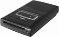 CVR22 Portable Cassette Player and Tape Cassette Recorder with Built-In Microphone, Built-In Handle, and One-Touch Recording with Automatic Stop - Black