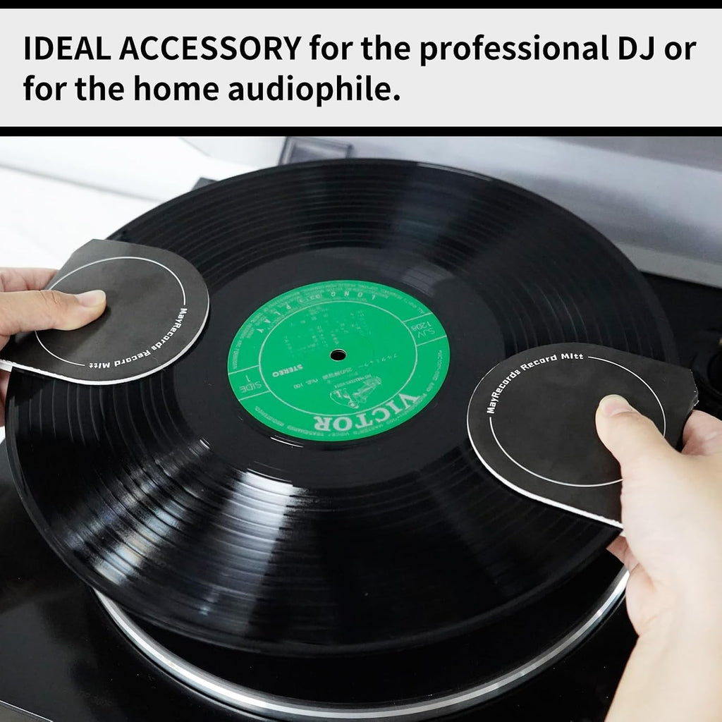 4PCS Record Mitt LP Handler Gripper Anti-Static Vinyl Record Protector