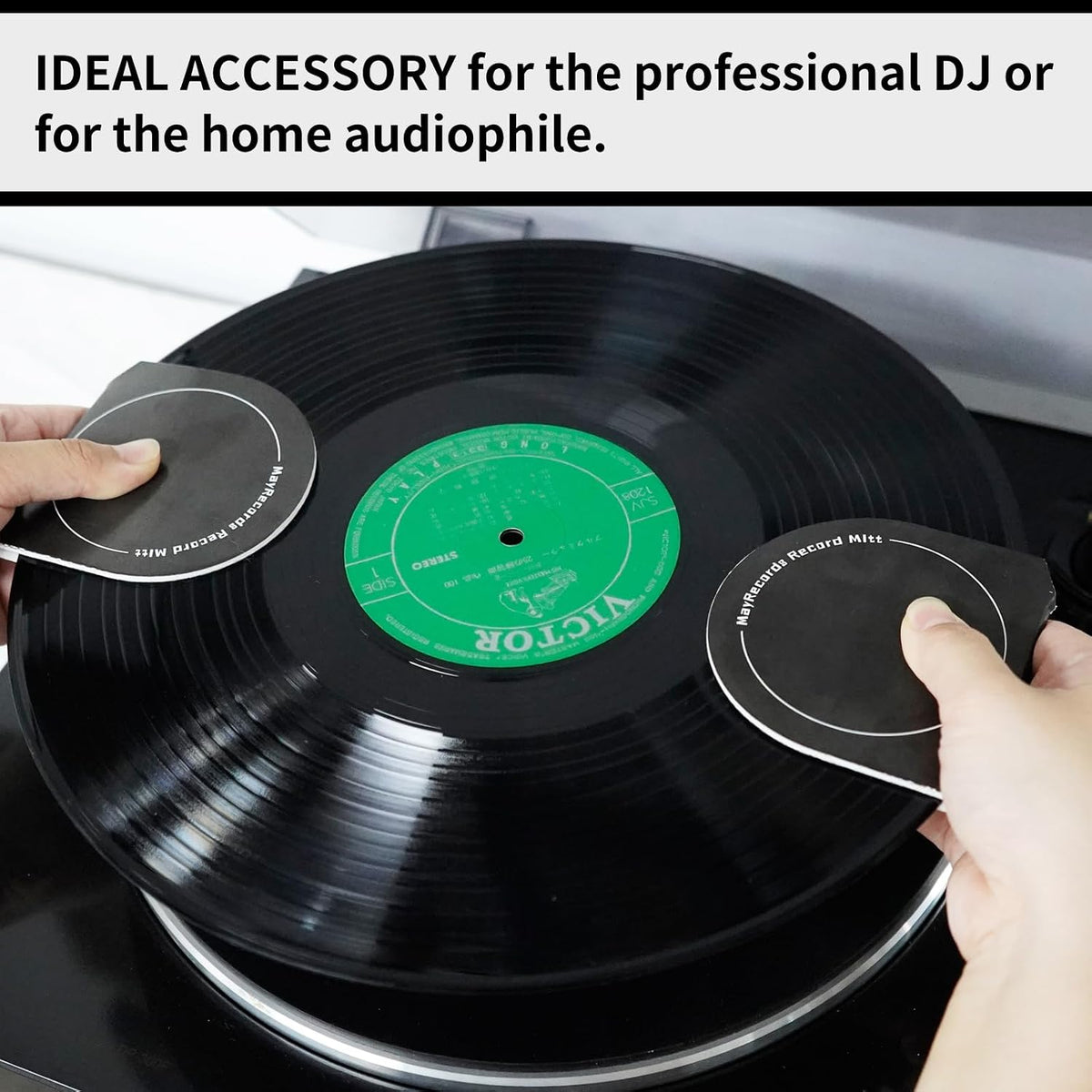 4PCS Record Mitt LP Handler Gripper Anti-Static Vinyl Record Protector