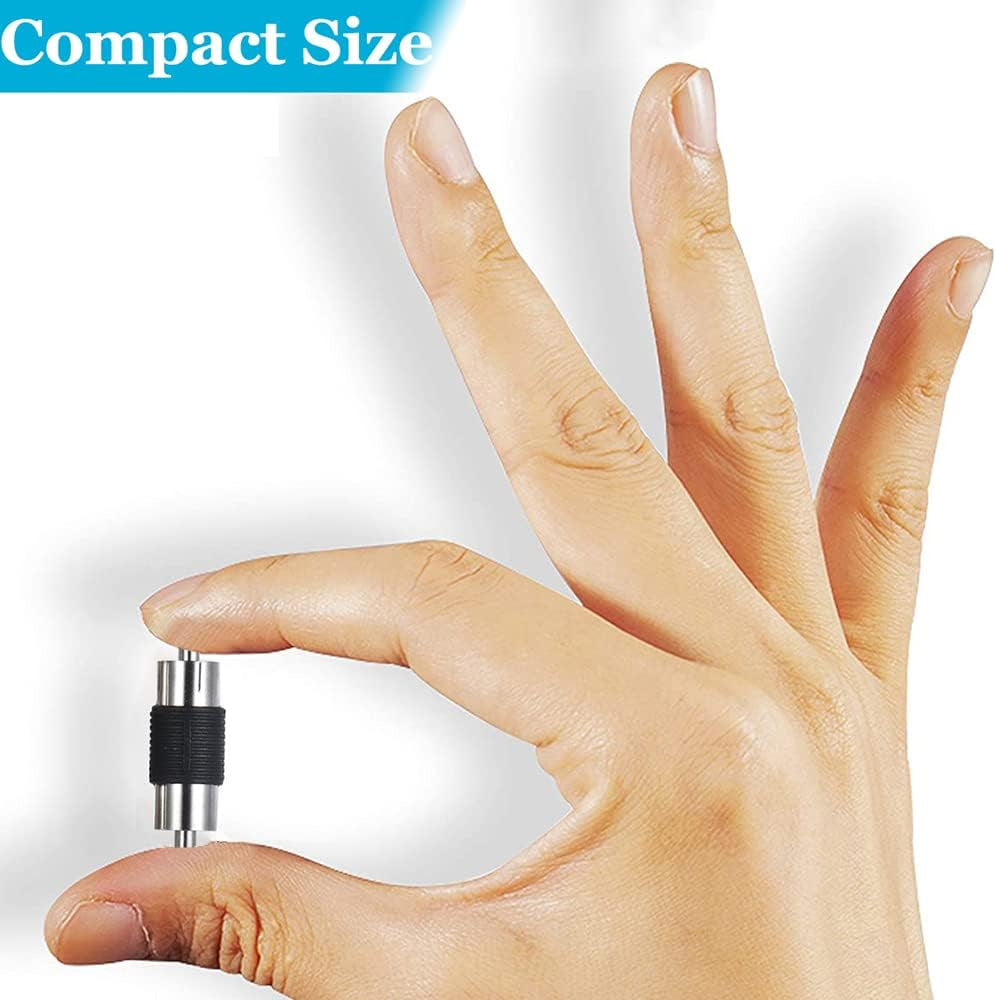10 Pack RCA Male to Male Coupler Audio Video Adapter Nickel Plated for Phono, Speaker, RCA Cable, Amplifier