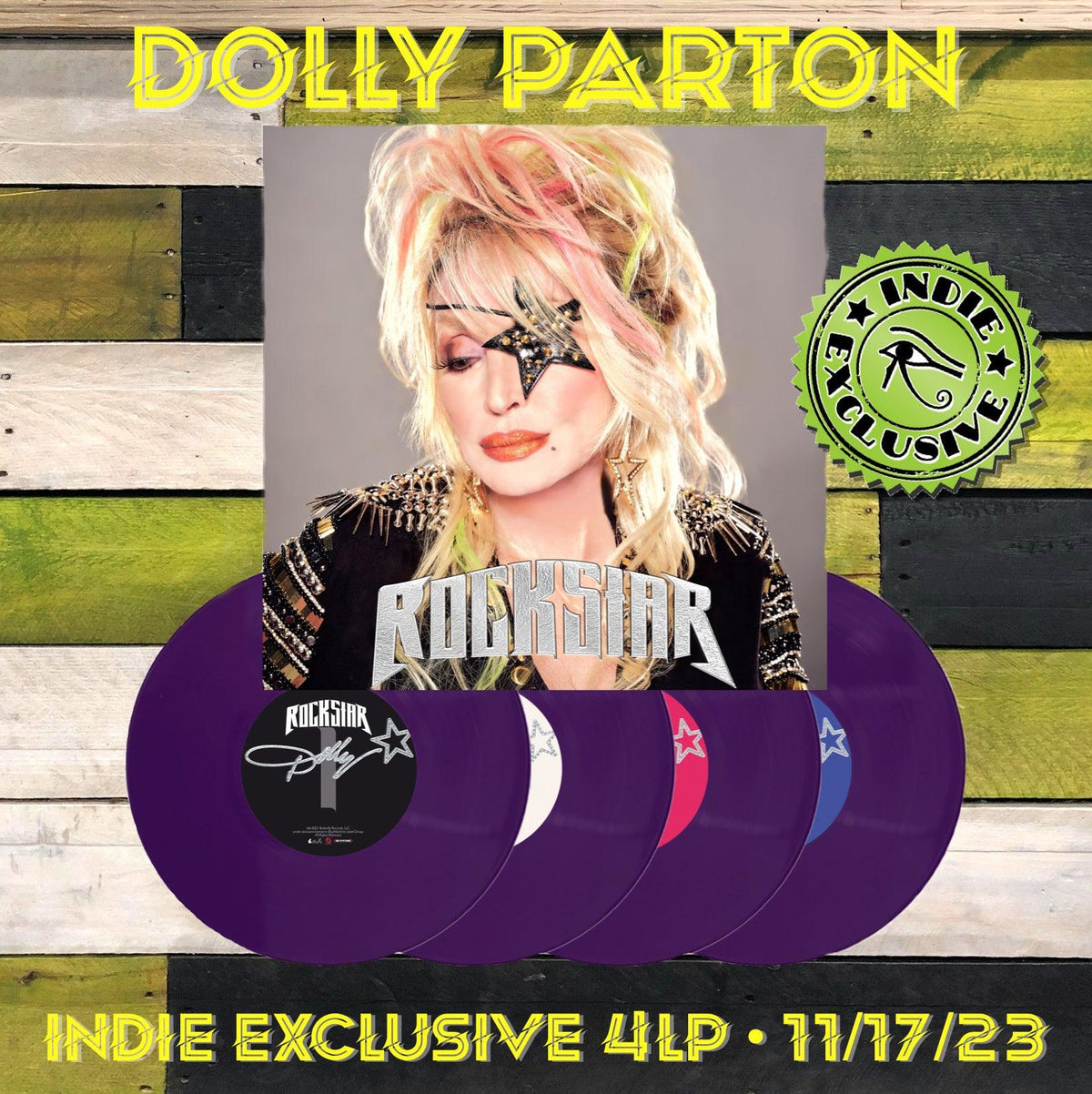 Dolly Parton- Rockstar [Deep Purple 4LP] [Alternate Cover] (Indie Exclusive Vinyl)