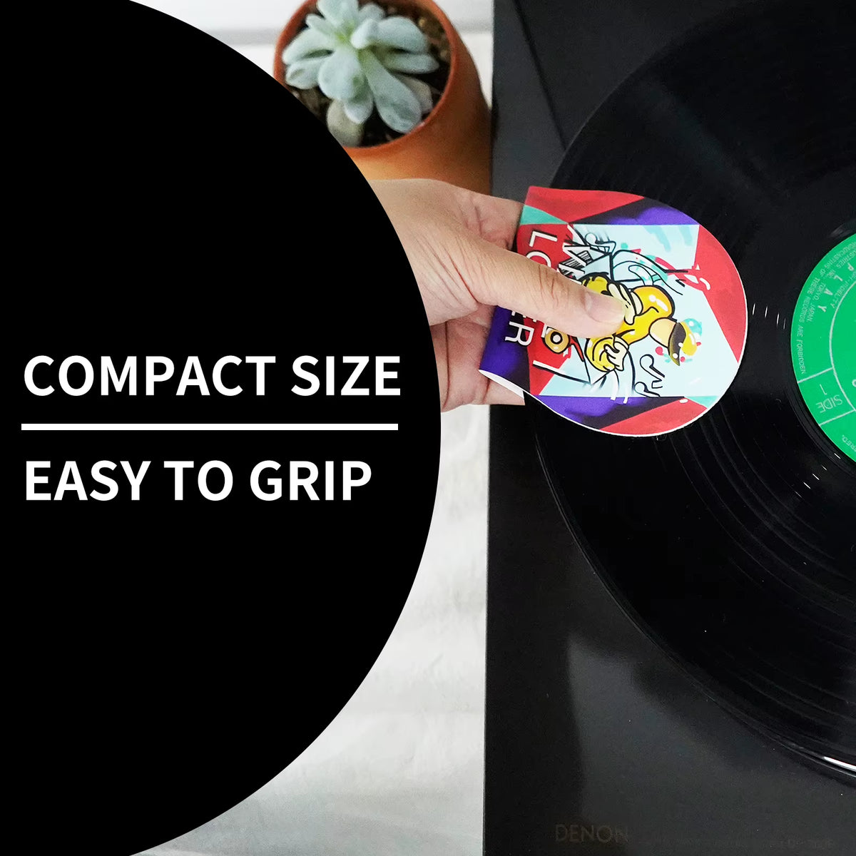 2PCS LP Vinyl Record Pick-Up Clip Record Cleaning Protection Mat Disc Holder without Fingerprints Protect Turntable Vinyl Record