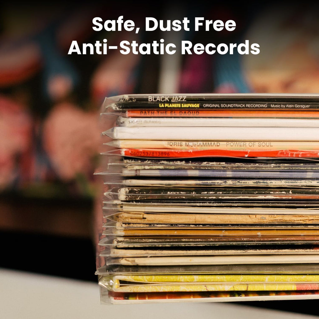 200 Vinyl Record Sleeves Outer – Crystal Clear Outer Vinyl Sleeves LP Album Covers 12.75"X12.75" | Perfect Fit Protective 3 Mil Protection for Single & Double Lps - Archival Quality