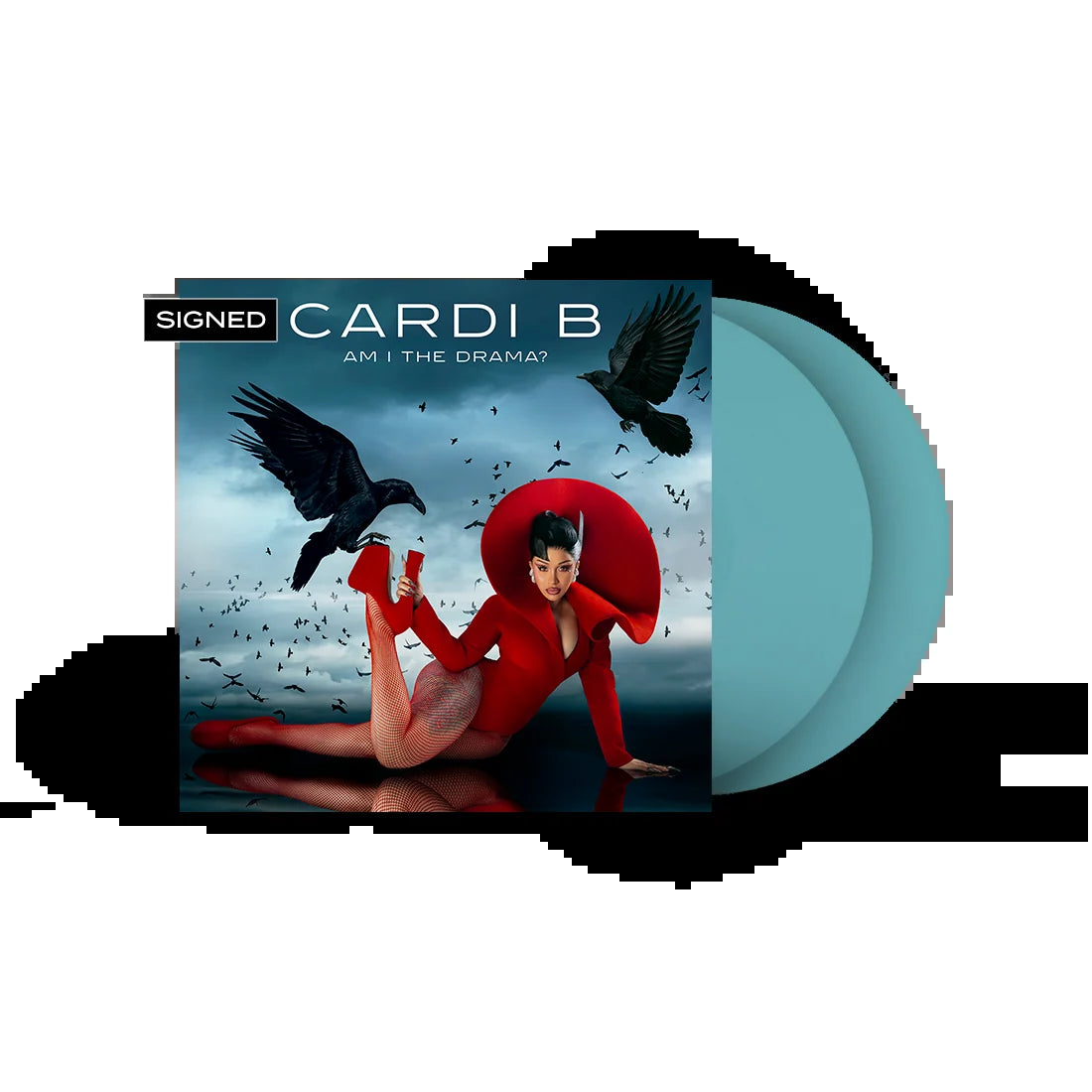 Cardi B- Am I the Drama? (Indie Exclusive Baby Blue Vinyl + Signed Art Card)